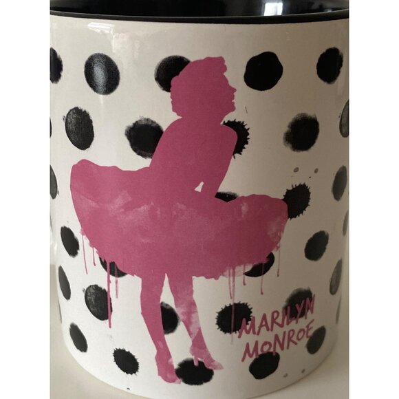 Marilyn Monroe Polka Dot Mug Give A Girl The Right Shoes Pink & Black 20 ounce - Picture 4 of 9